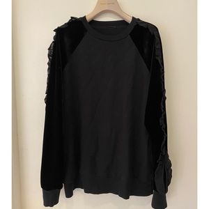 LAST CHANCE❗️Elie Tahari Black Ruffle Sleeve M